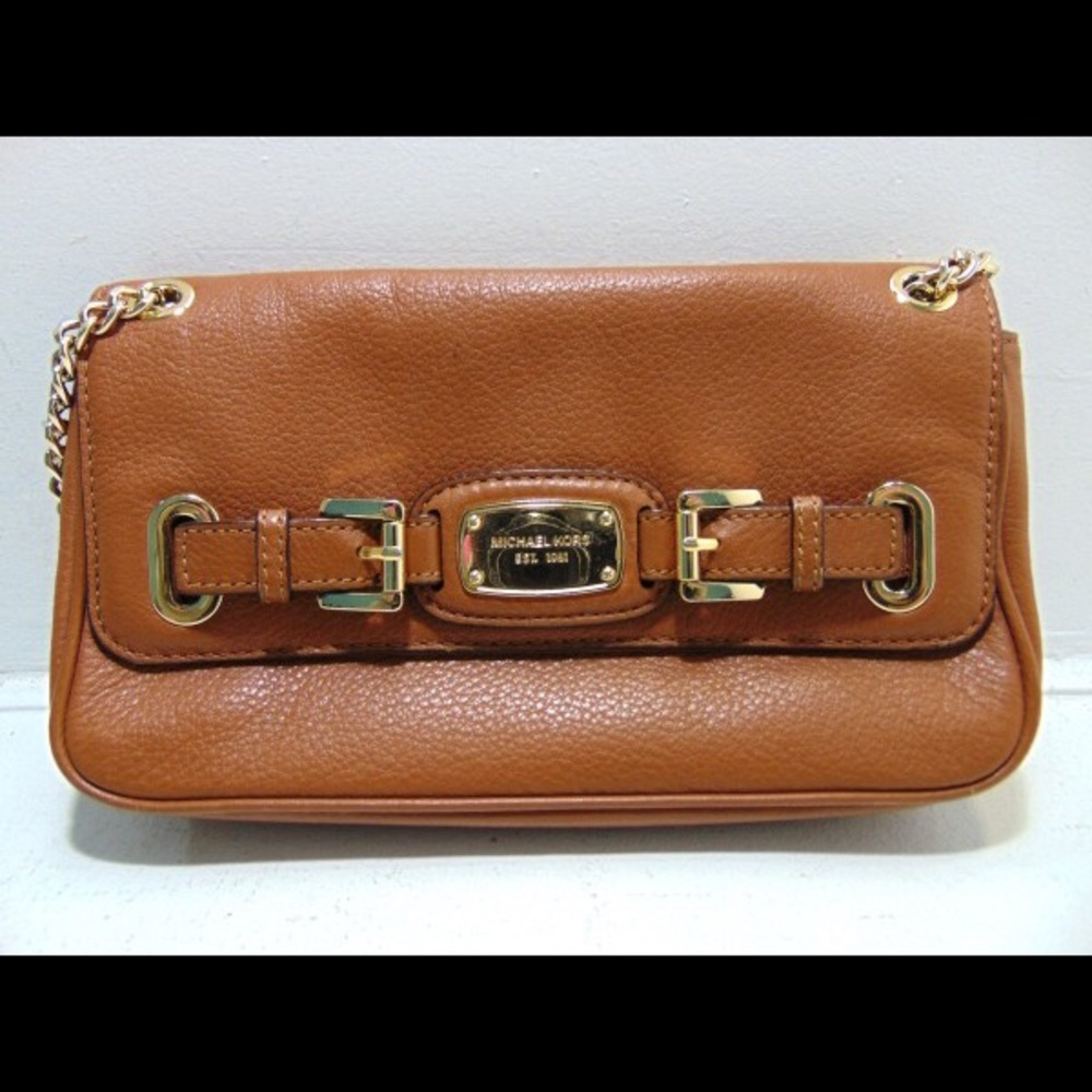 Michael kors brown leather chain Crossbody Bag - Picture 1 of 5